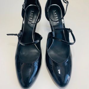 Ralph Lauren Raquel Black Leather Pump size 11